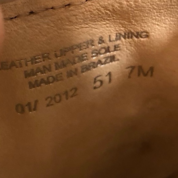 Tory Burch White Cream Leather Wedge Sandals with Gold Logo Women’s 7, Platform - Picture 11 of 16